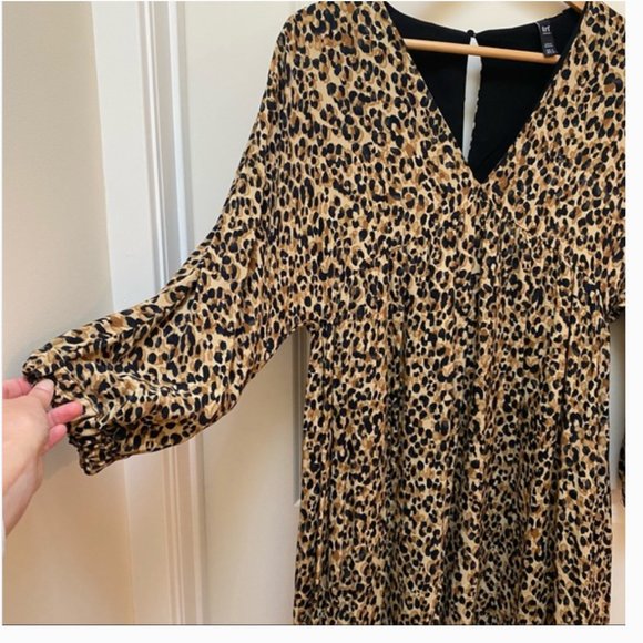 Zara TRF Baby Doll Cheetah Print Dress with Pockets - Picture 5 of 10